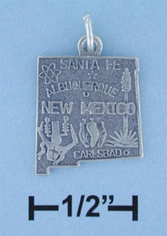 Sterling Silver New Mexico State Charm