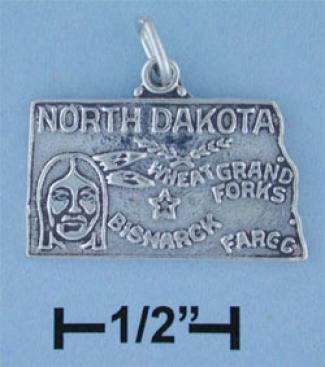 Sterling Silver North Dakota State Char