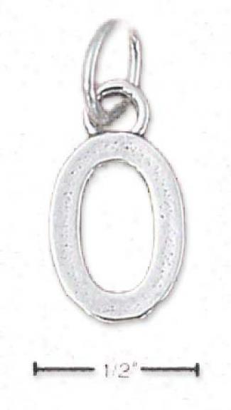 Sterling Silver Number 0 Zero Charm