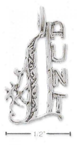 Sterling Silver Number 1 Aunt Charm