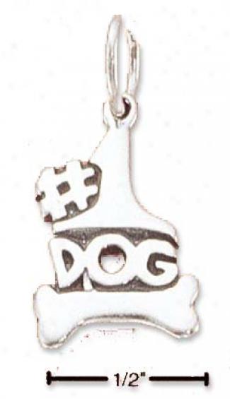 Sterling Silver Number 1 Dog Wirh Dog-bone Charm