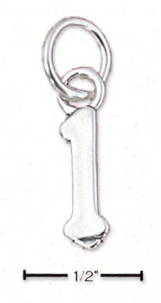 Sterling Silver Number 1 One Charm