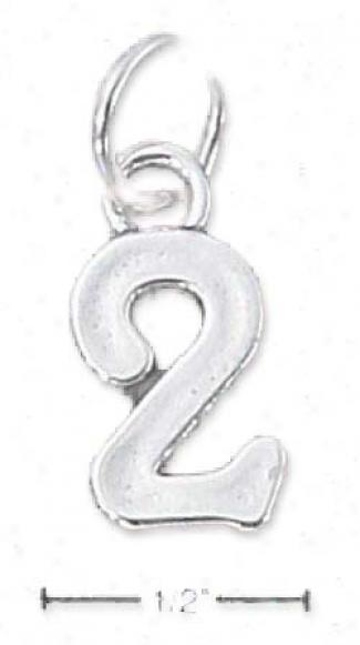 Sterling Silver Number 2 Two Charm