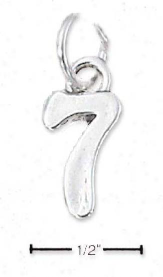 Sterling Silver Number 7 Seven Charm