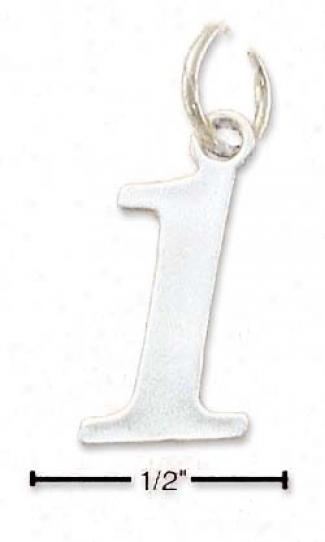 Sterling Silver Number Number 1 Charm