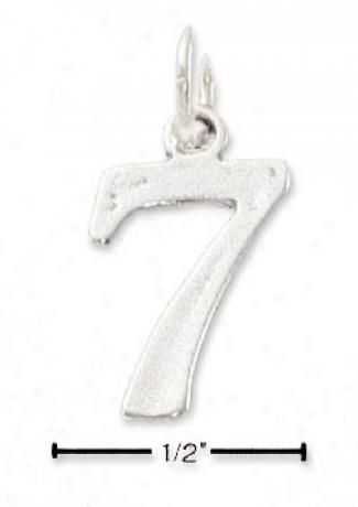 Stwrling Sillver Number Number 7 Charm
