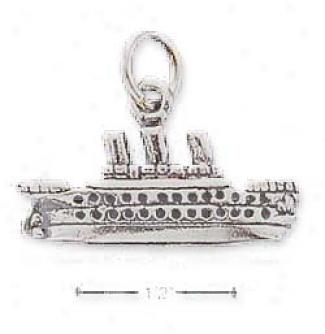 Sterling Silver Ocean Liner Charm