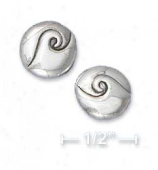 Sterling Silver Ocean Beckon Post Earrings