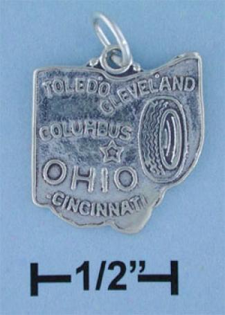 Sterling Silver Ohio State Charm
