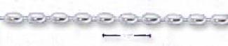 Stetling Silver Oval Bead 3mm - 7 Inch Bracelet