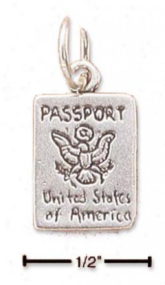 Sterling Silver Passport Charm