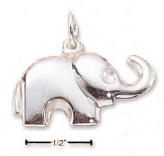 Sterling Silver Puffed Elephant Appendix