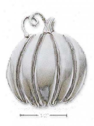 Genuine Silver Pumpkin Charm