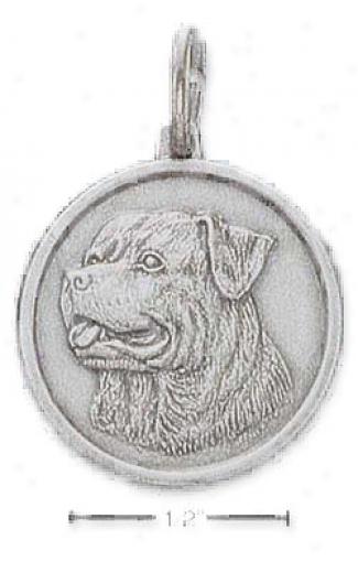 Sterling Silver Rottweiler Id Charm