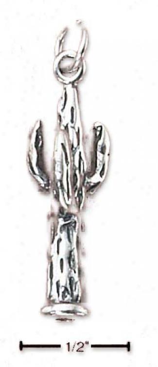 Sterling Silver Saguaro Cactus Charm