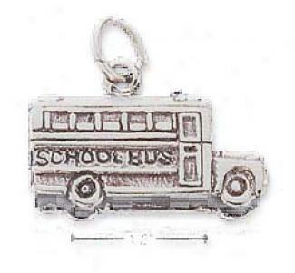 Sterling Silver School Bus Charm