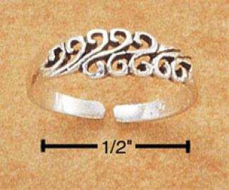 Genuine Silver Scroll Toe Ring