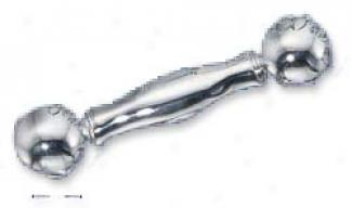 Sterling Silver Simple Baby Rattle With Wave Bar