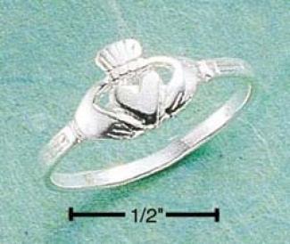 Sterling Silver Small Claddaugh Ring