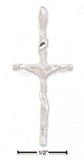 Sterling Siler Small Dc Crucifix Charm