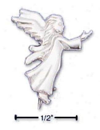 Sterling Silver Small Guardina Angel Outstretched Hand Pin