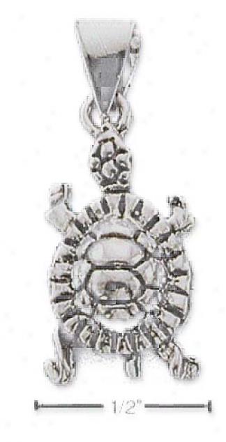 Sterling Silver Small Land Turtle Charm