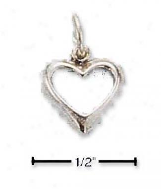 Sterling Siver Small Opem Heart Charm