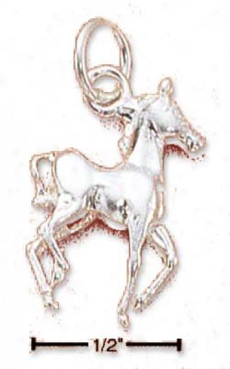 Genuine Silver Small Prancing Horse Charm