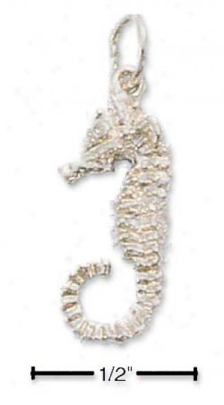 Sterling Silver Sall Seahorse Charm