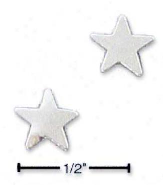 Sterling Silver Small Star Post Earrings