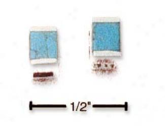 Sterling Silver Small Turquoise City ~ Post Earrings