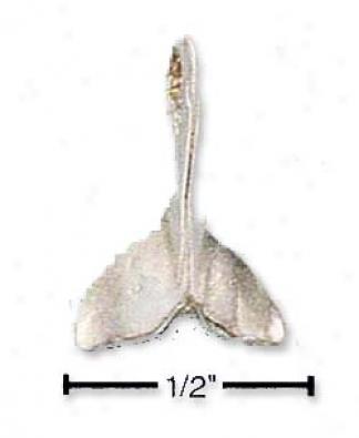 Sterling Silver Small Whale Fluke Charm