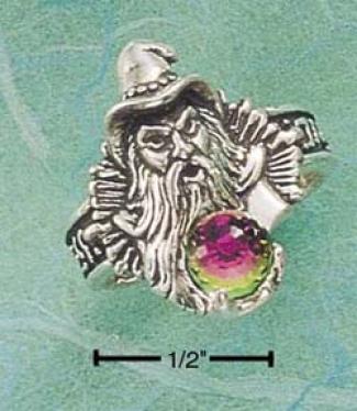 Sterling Silver Small Wizard Ring With Austrian Ball