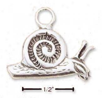 Sterling Silver Snail Charm