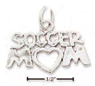 Sterling Silver Soccer Mom Charm