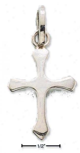 Sterling Silver Solid German Cross Pendant