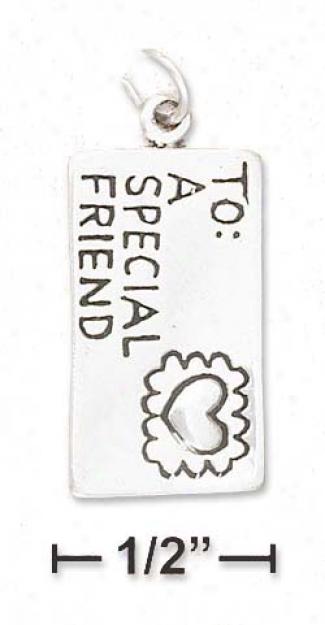 Sterling Silver Special Friend Love Literal meaning Charm Lettering