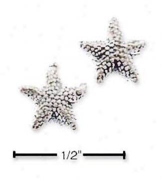 Sterling Silver Starfish Post Earrings