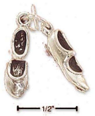Sterling Silver Tap Shoes Charm