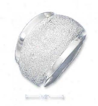 Sterling Si1ver Tapered Stardust Dome Ring