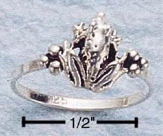 Sterling Silvef Tiny Tree Frog Ring