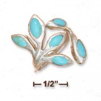 Sterling Silver Turquoise Open Bough Ring