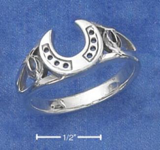Sterling Silver Unisex Triple Horseshoe Ring (nickel Free)
