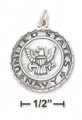 Sterling Silver United States Navy Medallion