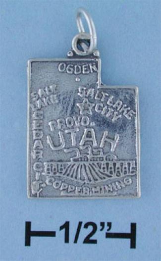 Sterling Silver Utah State Charm