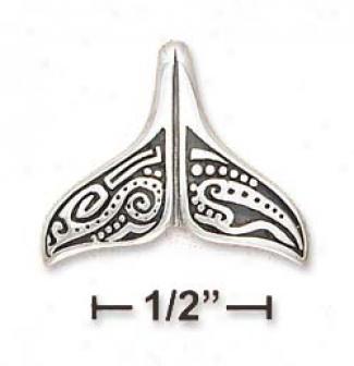 Sterling Silver Whale Tail Aboriginal Cbarm