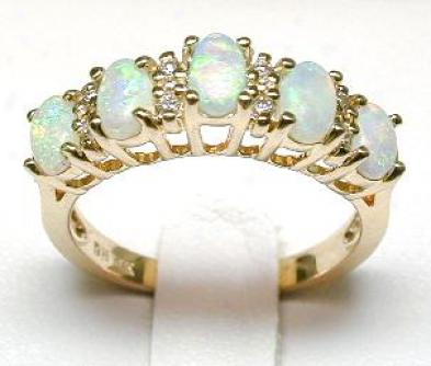 Stunning Opal Pyramid Ring
