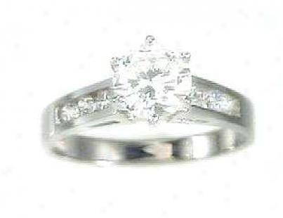 Traditional Cubic Zirconia Cz Engagement Ring