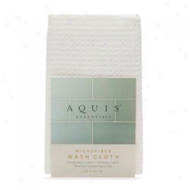 Aquis Essentials Microfiber Washcloth, Waffle White