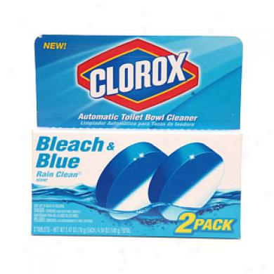 Clorox Bleach And Blue Automatic Toilet Bowl Cleaner, Rain Clean Scent